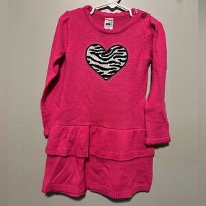 Healthtex Vibrant Pink Knit Sweater Dress